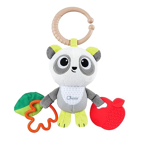 CHICCO Panda Early Activity Rattle, niedliche Panda-Rassel mit Stoffteilen...