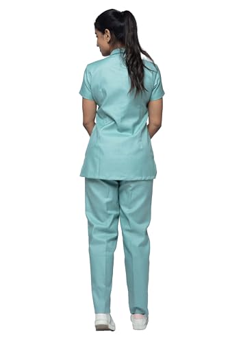Image of UNIFORM CRAFT Cotton Twill Nurse Uniforms - Ideal for Medical Scrubs for Women | Scrub Suit for Women | Scrub Suit for Nurses | Hospital Uniform, NT11 Forest Green L