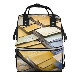 HJLUUFT Postal Stationery Pañaleras Para Bebe – Durable Diaper Bag Backpack and Baby Diaper Bag for Moms and Dads, Black, One Size