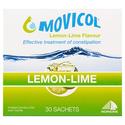 Movicol Sachets For Relieve Of Constipation To Restore Comfortable Bowel Movements - Lemon - Lime Flavor - 30 Sachets #TOP1