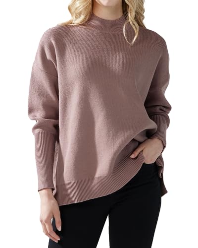 noflik Women's Cozy Solid Classic Smooth Knit Long Ballon Sleeve Knit Sweater Tops