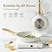 SENSARTE Nonstick Ceramic Frying Pan Skillet, 9.5 Inch Omelet Pan, Healthy Non Toxic Chef Pan, Induction Compatible Egg Pan with Heat Resistant Handle, PFAS-Free
