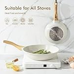 SENSARTE Nonstick Ceramic Frying Pan Skillet, 8-Inch Omelet Pan, Healthy Non Toxic Chef Pan, Induction Compatible Egg Pan with Heat Resistant Handle, PFAS-Free, White - Image 3