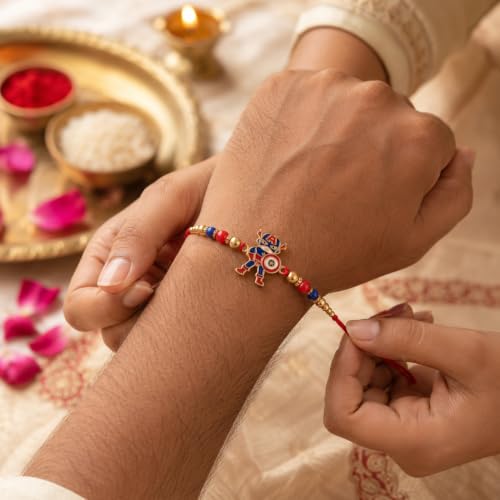 Image of CraftVatika Rakhi for Kids Brother, Cartoon Rakhi Set of 1 for Brother Boys Kids, Cute Designer rakhis for Children Toddlers, Rakshabandhan Combo with Wishes Card Tilakk, Rakhies for Little Brother