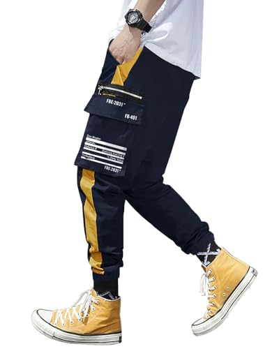Image of Noble Monk Men's Loose Mid Rise Track Pant | Stylish Track Pants | Cargo Pockets |Baggy Fit Jogger's