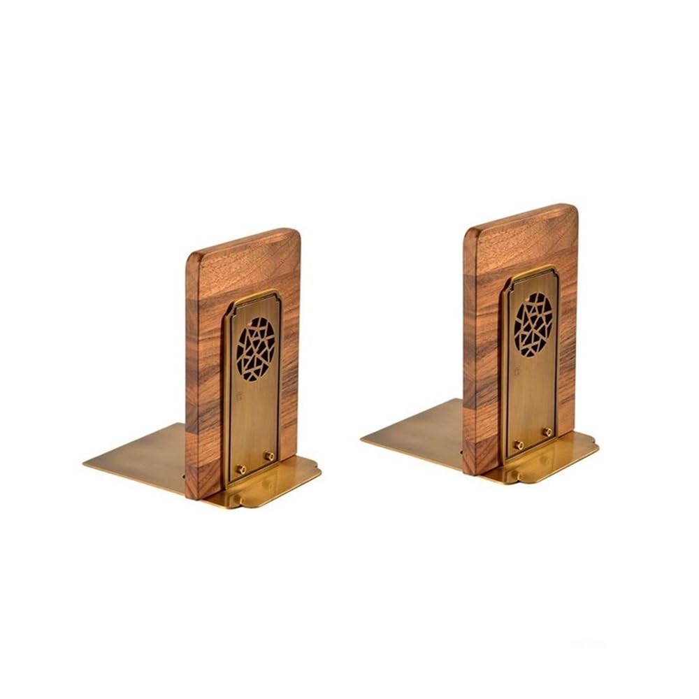 Book Organizer Bookends, Vintage Chinese Minimalist Desktop Decorative for Shelves Bookshelf Accessories