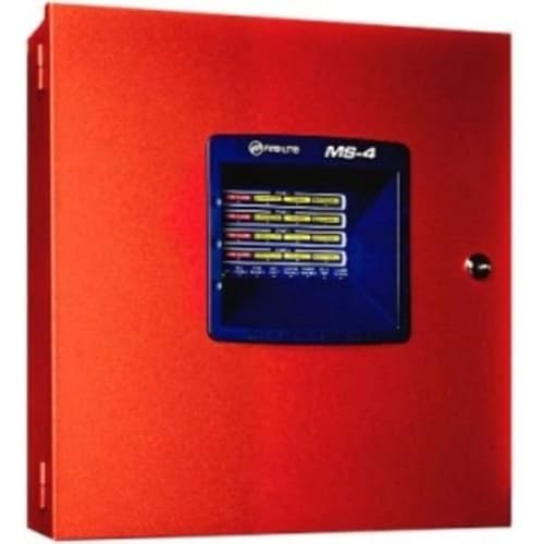 FIRE-LITE ALARMS MS-4 FIRE PANEL 4 ZONE 24V CLASS B 2 CLASS B NAC