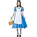 WXFASHION Lolita Vestido Maid Cosplay Alicia en el país de Las Maravillas Traje Blue Maid Delantal Vestido Disfraces de Carnaval para Mujeres Adultas (Color : Blue, Size : S)