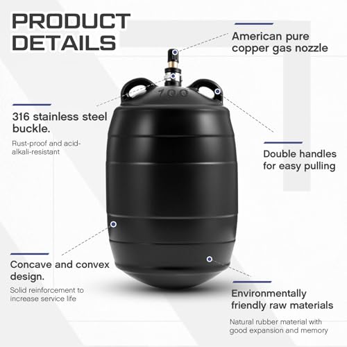 Image of Glooglitter 4 Inch Inflatable Pipe Plug Sewer Test Plug Rubber Plumbing Test Balloon Ball for Sewage Pipeline Inspection (with 39.37 Plastic Extension Hose)