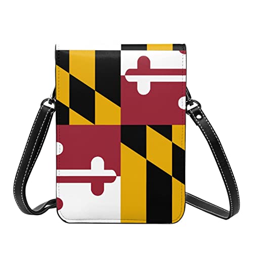 flag of maryland Crossbody Cell Phone Bag cute Purse Bags with Shoulder Strap Holder Wallet For Women Handbag MINI Phone Bag Passport Purse Lightweight4