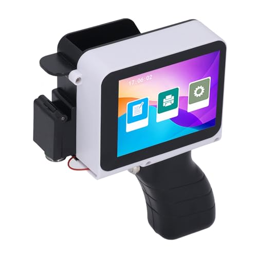 MENDUNER Handheld Tintenstrahldrucker, Handheld Drucker 12,7 mm Tintenstrahldruckmaschine für Barcode Datumsetiketten, Chargennummern, Unterstützt Mehrsprachige Materialien