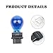 Lonuxi 3157 Car Halogen Light Bulb, 12V 21/5W 3000K Automotive Brake/Reverse/Tail/Turn Signal/Side Marker Light Bulbs, Universal Long-Life Miniature Replacement Bulb for Cars Trucks SUV (Blue, 2PCS)