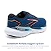 Brooks Men's Glycerin GTS 21 Supportive Running Shoe - Blue Opal/Black/Nasturtium - 13 Medium