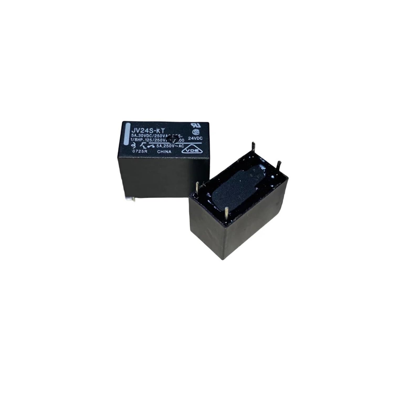 AARTERZZA JV5S-KT Power Relay 5V DC 4 Pin 5A 30V DC/250V AC Pack of 10