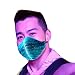 Light Up Rave Mask 7 Color Flashing LED Dust Mask Rechargeable Luminous Fiber Optic Glowing Party Mask for Christmas Halloween EDC EDM Men Women