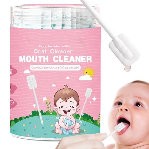 Limpiar la boca del bebé - Limpiar la boca del bebé - Gasa de goma de goma Stick 30 - Piezas, Limpiar la goma de gasa de ganancia de lengüeta oral portátil - Terrus de dientes flexibles Ne