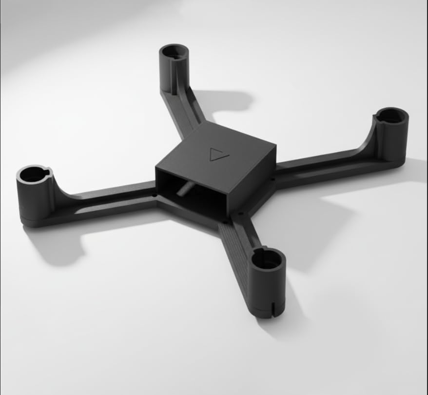 ESP32 DIY Drone Frame Kit, 96mm Quadcopter Frame for 8520 Coreless Motors, 3D Printed Black Frame with Mobile App Support, 95.8mm x 95.8mm x 18mm