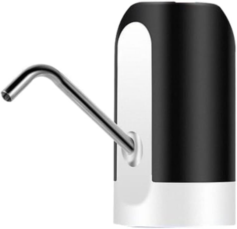 Submersible Sump Pump USB Rechargeable Wireless Water Pump Bottle, Portable Dispenser Hand Pump Bottle Water Pump Electric Bottle for Drinking Transfer Pump (Size : Black White)