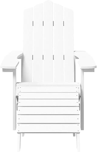 Miniatura 5 de Sillas Adirondack de patio con reposapiés y mesa HDPE blanco silla de patio al aire libre sillas de comedor Sillas para Comedor silla de jardín para