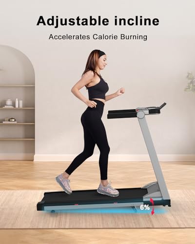 Compact 3.5 HP Treadmill with Incline, 350LBS Capacity for Home Use