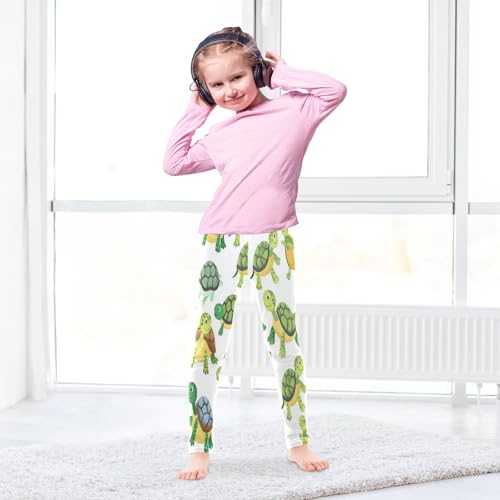 Toddler Girls Leggings Printed Yoga Pants Leggings Green Turtle for Kids4