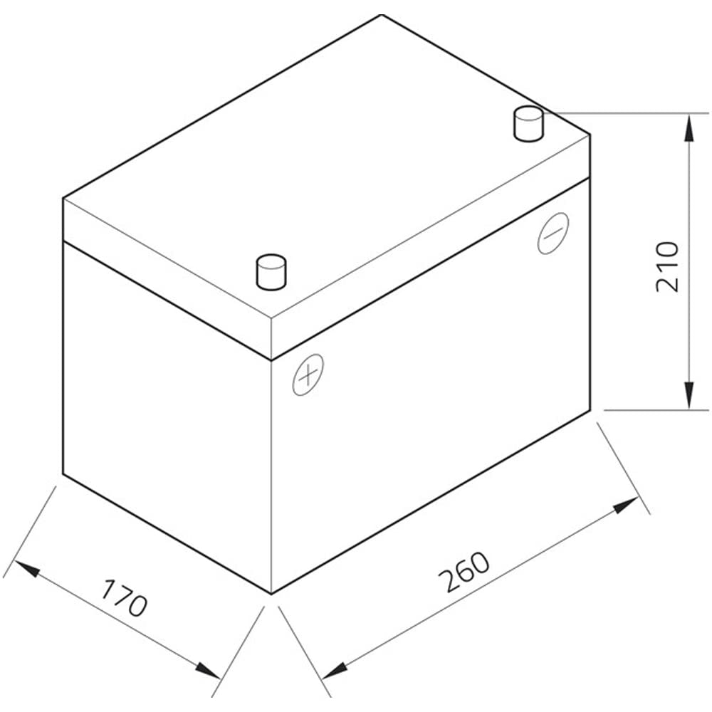 intAct Block-Power AGM Batterie 12V 78Ah - auslaufsicher und wartungsfrei - vielseitige AGM Versorgungsbatterie - für Freizeitbereich, Notstromanlagen, Sicherheitssysteme - Maße (LxBxH): 260x170x210mm