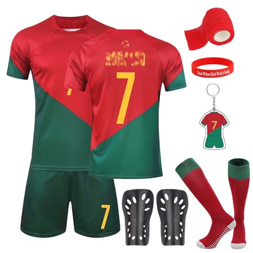 Sidesea Football Training Kit With Jersey, Socks, Guard Plate, Keychain - Soccer Training Accessories for Boys and Girls