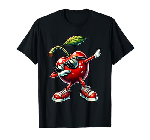 Dabbing rote Kirsche | Lustiges Cherry Obst mit Kirschen T-Shirt