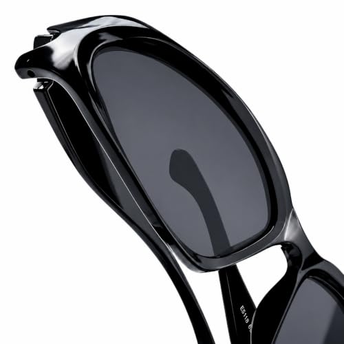 ZOSMIC Y2K Wraparound Sunglasses - Black - Image 4