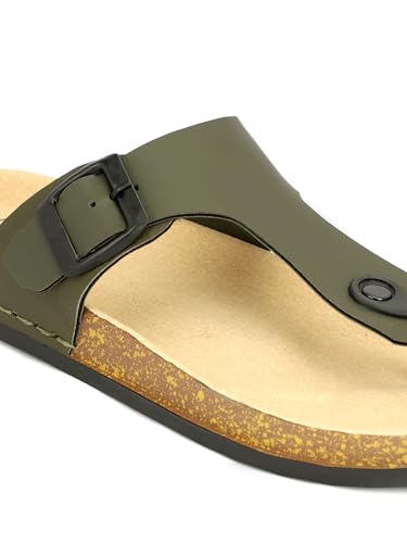 Image of Men V-Shape Thong Slippers | Casual Flip-Flops | Slippers for Men | Lightweight Rubber Sandals | Comfortable Anti-Slip Footwear