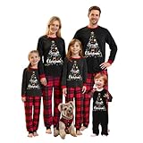 HzDazrl Weihnachtspyjama, Familien-Pyjama, langärmelig, Oberteil und Hose, Loungewear, Urlaubspyjama, Schlafanzug, Nachtwäsche, Stil G, XXL