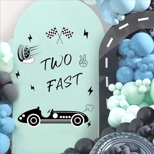 Sticker para fiesta de cumpleaños Two Fast miniatura 1