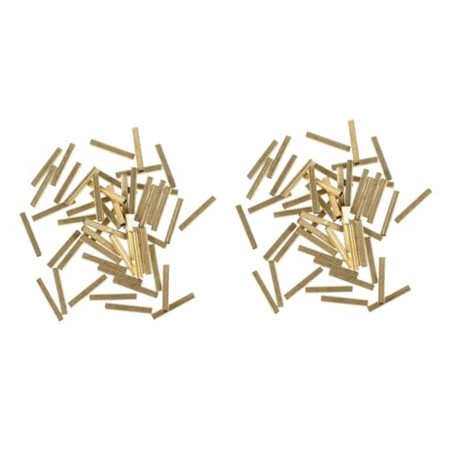 VILLCASE 2sets DIY Jewelry Making Kit Brass Square Tubes Metal Tubing for Necklace Bracelet Earring 50pcs*2