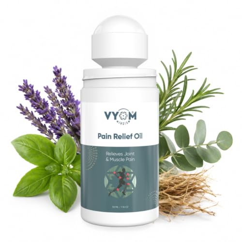 Ayurvedic Pain Relief Roll On – Joint, Knee, Back, Muscle, Menstrual Pain, Instant Relief, Herbal Ingredients, Non-Greasy, Absorbs Easily, Multipurpos