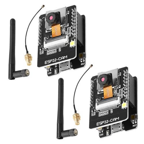 diymore 2PCS für ESP32 CAM Entwicklungsplatine für ESP32-CAM MB WiFi/Bluetooth Entwicklung Board DC 5V Dual-Core-Entwicklungsplatine mit 2 4 G Antennen IPEX OV3660 Kamera-TF-Karten-Modul