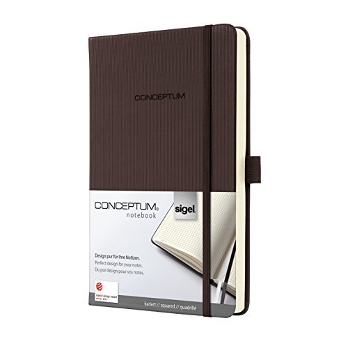 Sigel CO565 Notebook CONCEPTUMR, Coffee Brown, Hardcover, squared, approx. A5, with numerous features by Sigel GmbH