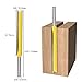 Mesee Set of 2 Pieces Extra Long Straight Router Bit Set, 1/4-Inch Shank Double Flute Straight Grooving Bits Trimming Cutter Woodworking Milling Tools with 2