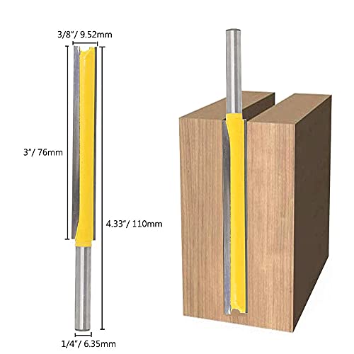 Mesee Extra Long Straight Router Bit Set