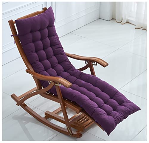 Coussin pour chaise longue de jardin et chaise à bascule violet 155x48