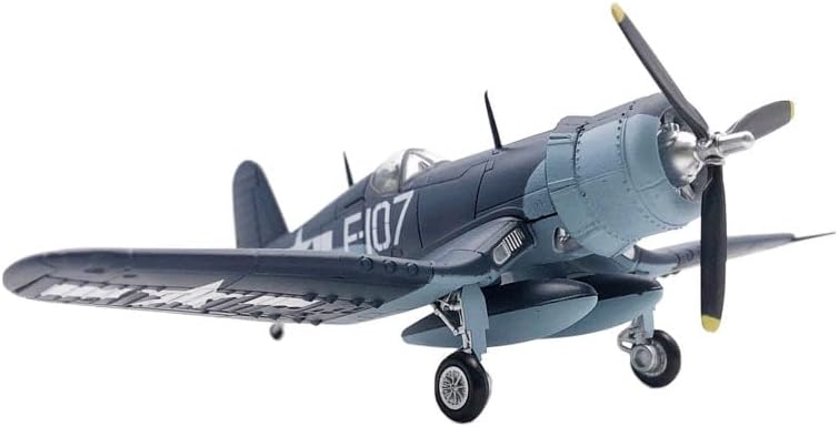 F4U-1 Pirate Fighter Jet Model, 1:72 Scale Metal Pre-Assembled Airplane, Highly Simulation Military Aircraft for Desktop Display or Decor.
