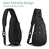 TITECOUGO Small Sling Bag Lightweight Crossbody Bag for Women Rucksack for Men Running Backpack Travel Chest Pack Shoulder Daypack for Hiking Outdoor Gym Work Sports Black/Black #2