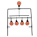 Alomejor Spinning Shooting Target Supporti Reset Scatto Rotante in Metallo 5 Bersagli con Adesivi per Fucili ad Aria Compressa
