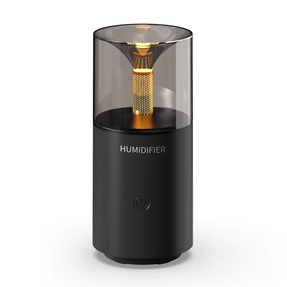 CTRLZS Candlelight Aroma Diffuser USB Electric Ultrasonic Mist Mini Fragrance Essential Oil Diffuser Black