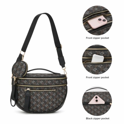Image of Makes Checkered Crossbody Bag Bum Bag for Women with Pouch