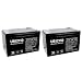 Universal Power Group 12V 15AH F2 Battery for Go Go Elite Traveller SC40E, SC44E - 2 Pack