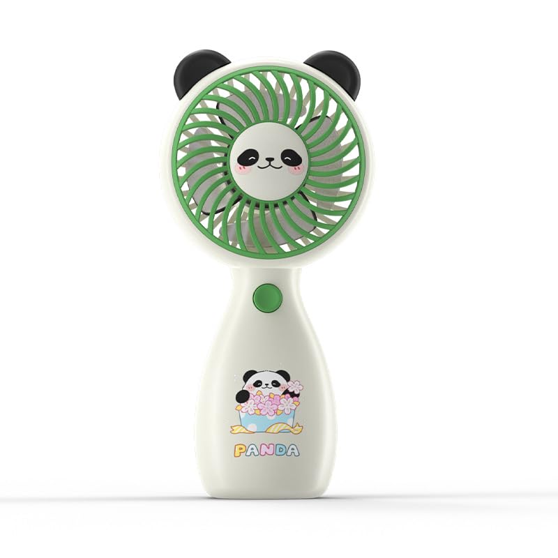 Image of DEOXY Mini Portable Fan, Powerful Hand Fan Cute Design 3 Speed Personal Small Desk Fan, Lightweight Rechargeable USB Handheld Fan for Girls, Women, Men, Kids, Indoor, Outdoor (Design 012)