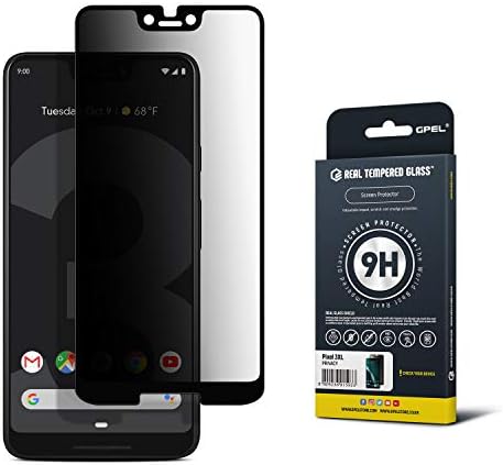 GPEL Privacy Screen Protector for Google Pixel 3 XL Premium Japanese Asahi Real Tempered Glass [Privacy Anti Spy] Case-Friendly Work with Most Case HD Clarity 9H Hardness 99% Touch Accurate