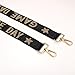 Game Day Purse Straps Replacement Crossbody Wide Shoulder Straps Beaded Football Team Purse Straps Handbag Strap Replacement (Gold Black)