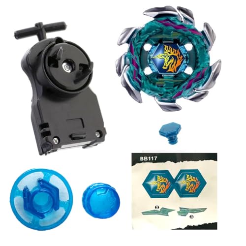 Image of Funstars Blitz Unicorno 100RSF Metal Fury Spinning Top with String Launcher Battling Bey Toy for Kids Made of Aluminium Alloy and Plastic Assemble Required (BB117)