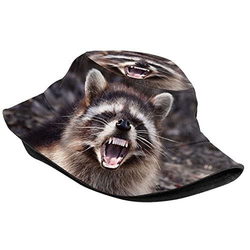 Gorro Bucket con diseño de mapache para adultos miniatura 2